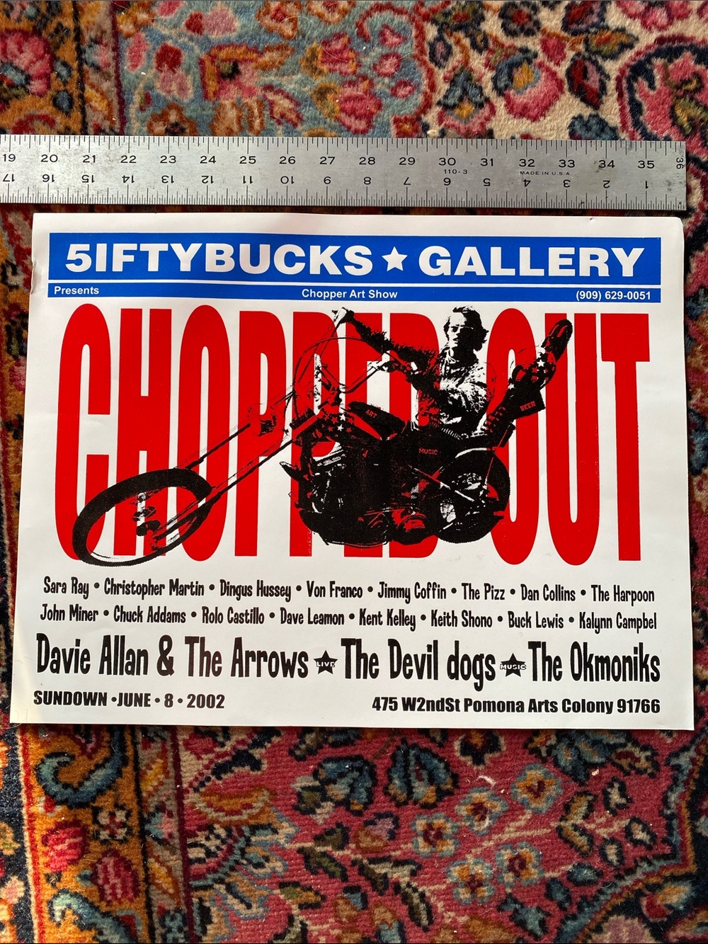 Chopper Riot Art Show Poster - Red, Black, Blue